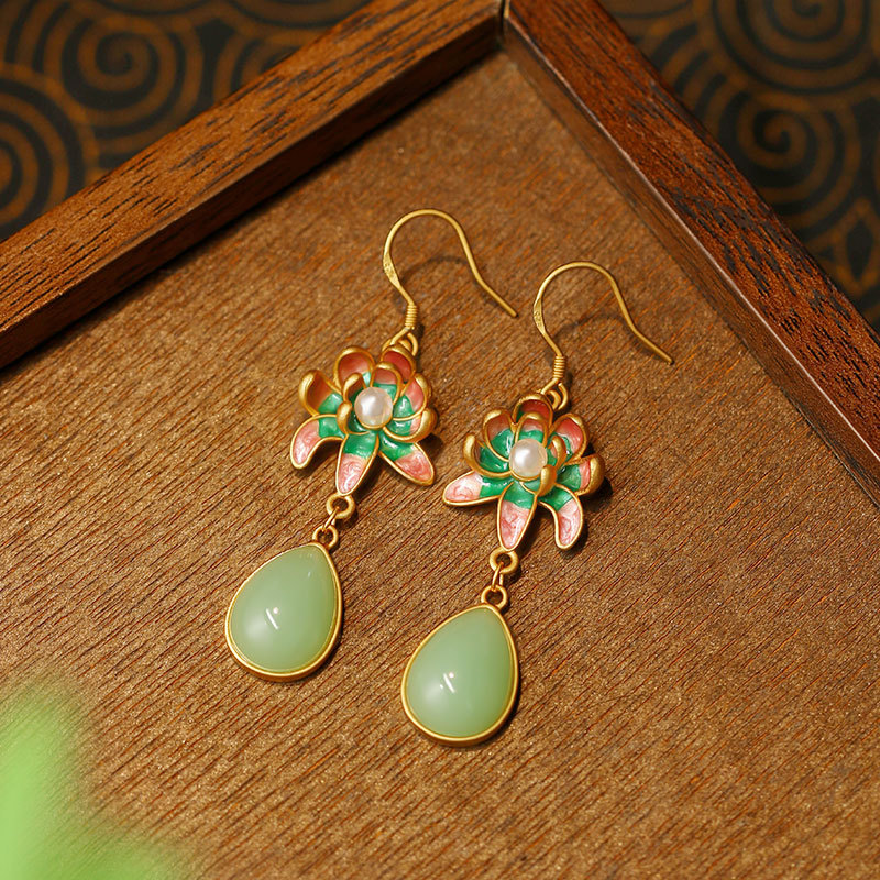 Gold Plated Jewelry - Pendientes de Gota de Agua de