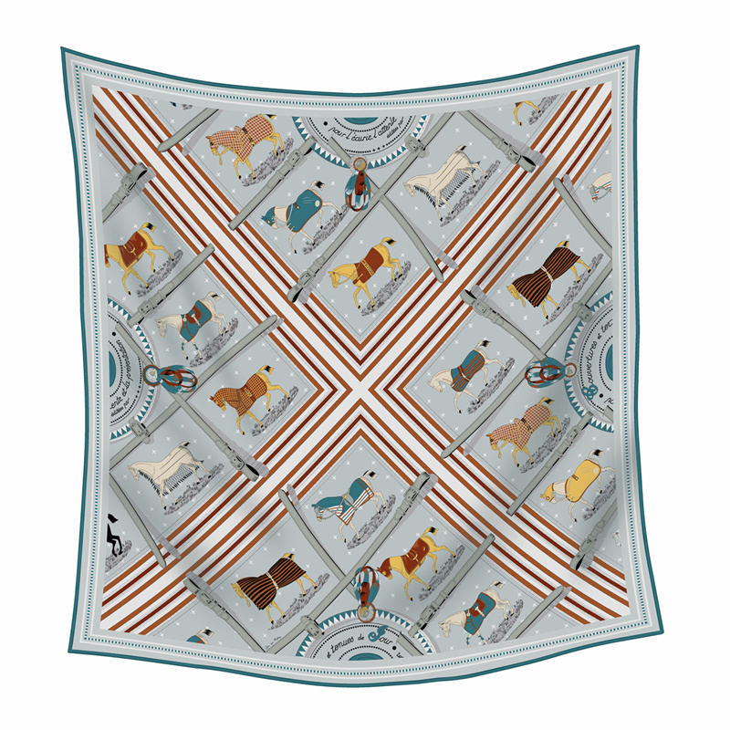 Cashmere Scarf - Bufanda de cachemira y seda estampada