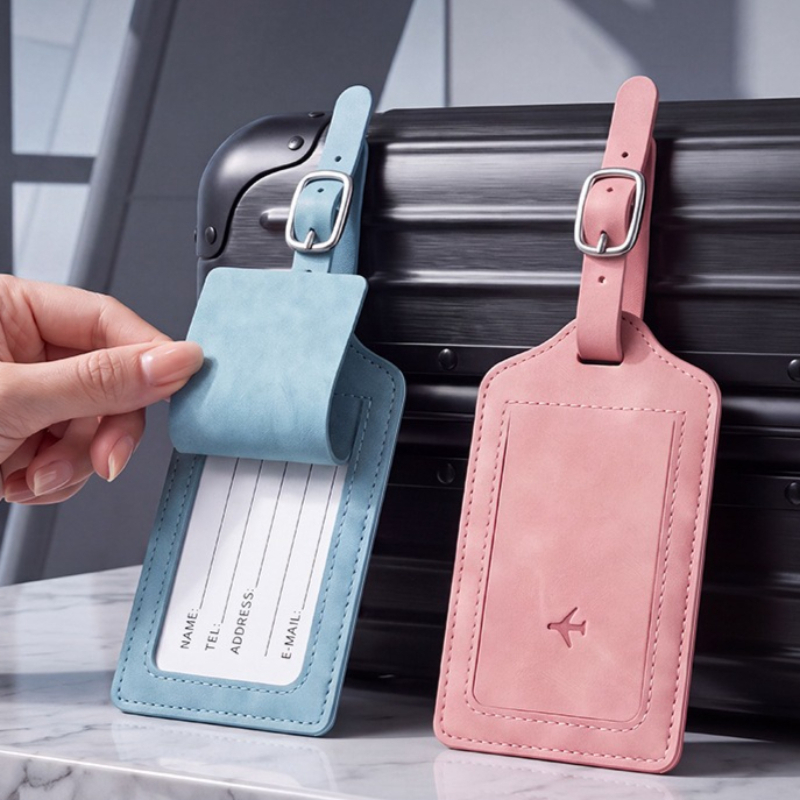 Travel Luggage Set - 1 Etiqueta de Equipaje de Cuero