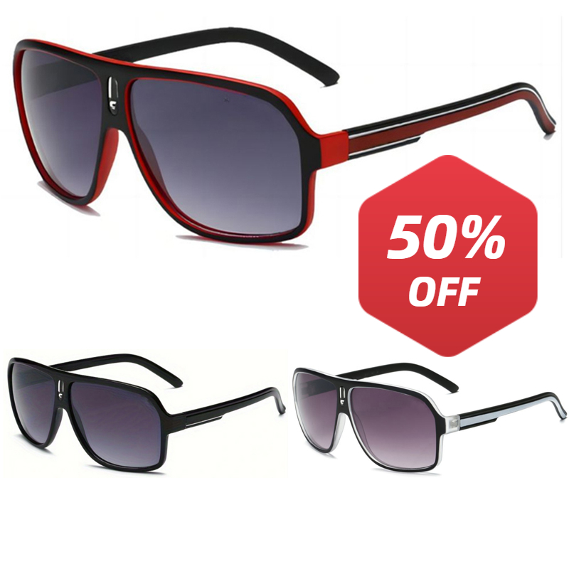 Sunglasses Uv400 - Gafas grandes curvadas de estilo retro,