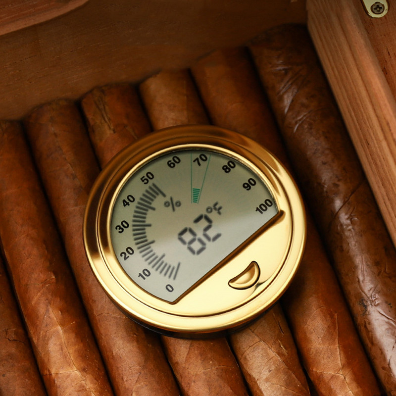 Premium Cigar Case - Mini higrómetro de cigarros, accesorios humidor