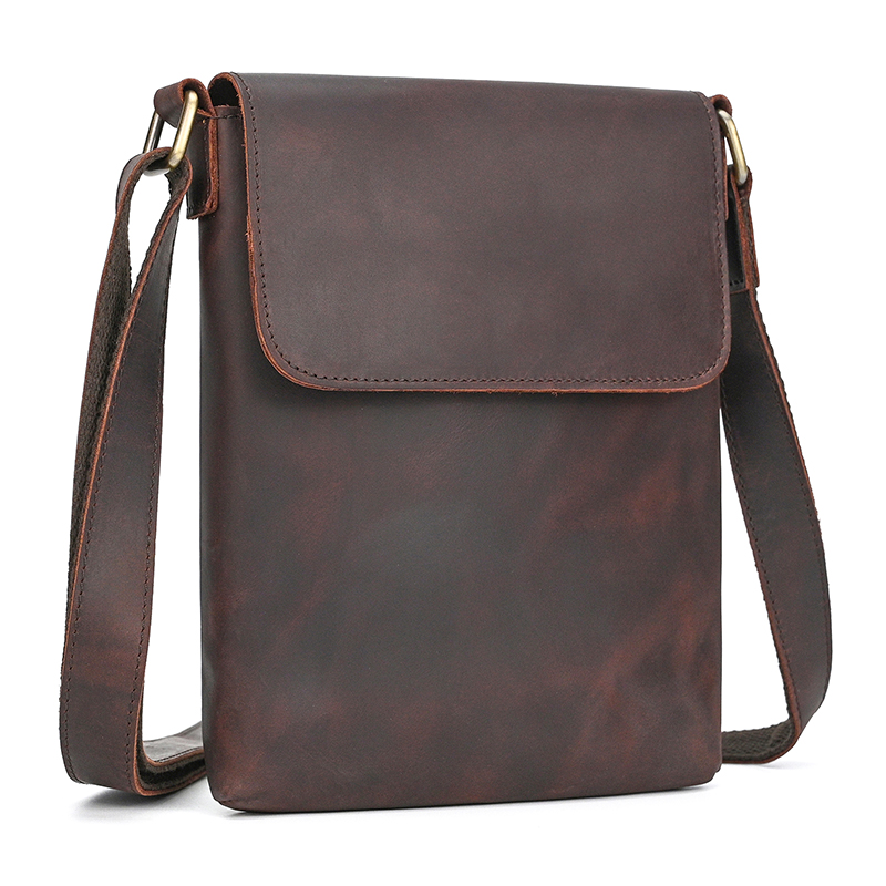 Leather Wallet Men - Bolsos pequeños de cuero genuino para