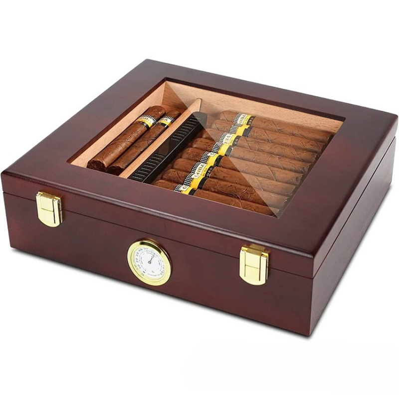 Caja de humidificador de cigar - Premium Cigar Case reseña y precio