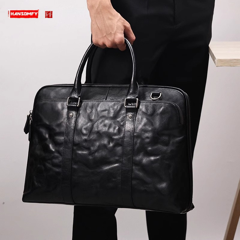 2025 nuevos bolsos de cuero ge - Leather Briefcase reseña y precio
