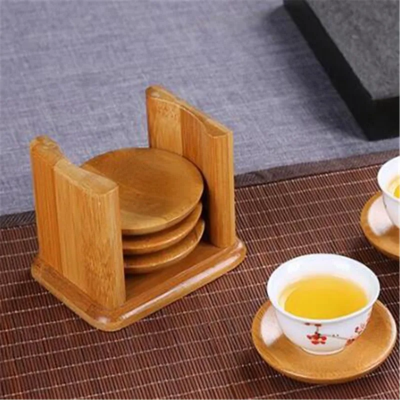 Posavasos de bambú de forma re - Marble Coaster Set reseña y precio