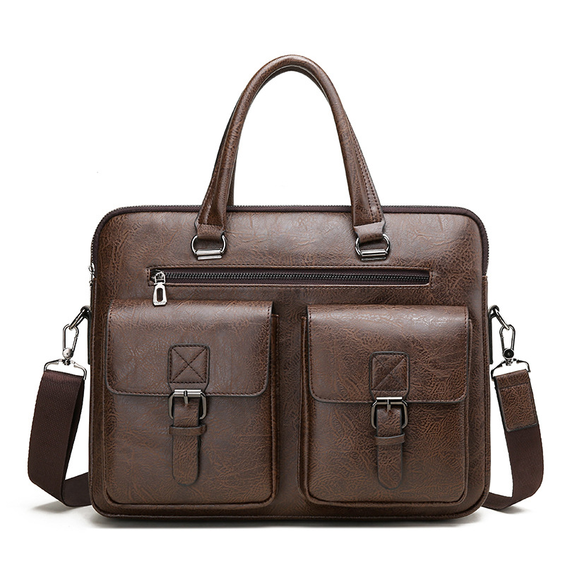Maletín de negocios de marca d - Leather Briefcase reseña y precio