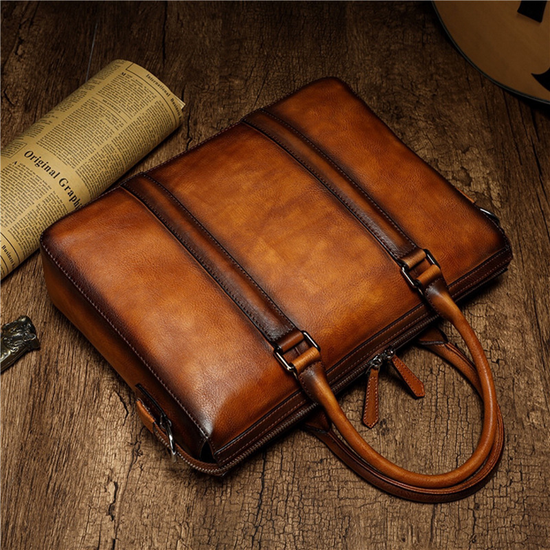 Maletín de Cuero de Primera Ca - Leather Briefcase reseña y precio