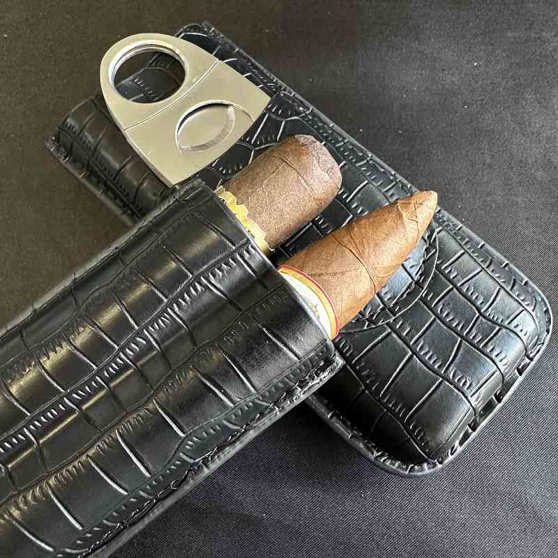 Estuche para cigarros con 2 ra - Premium Cigar Case reseña y precio