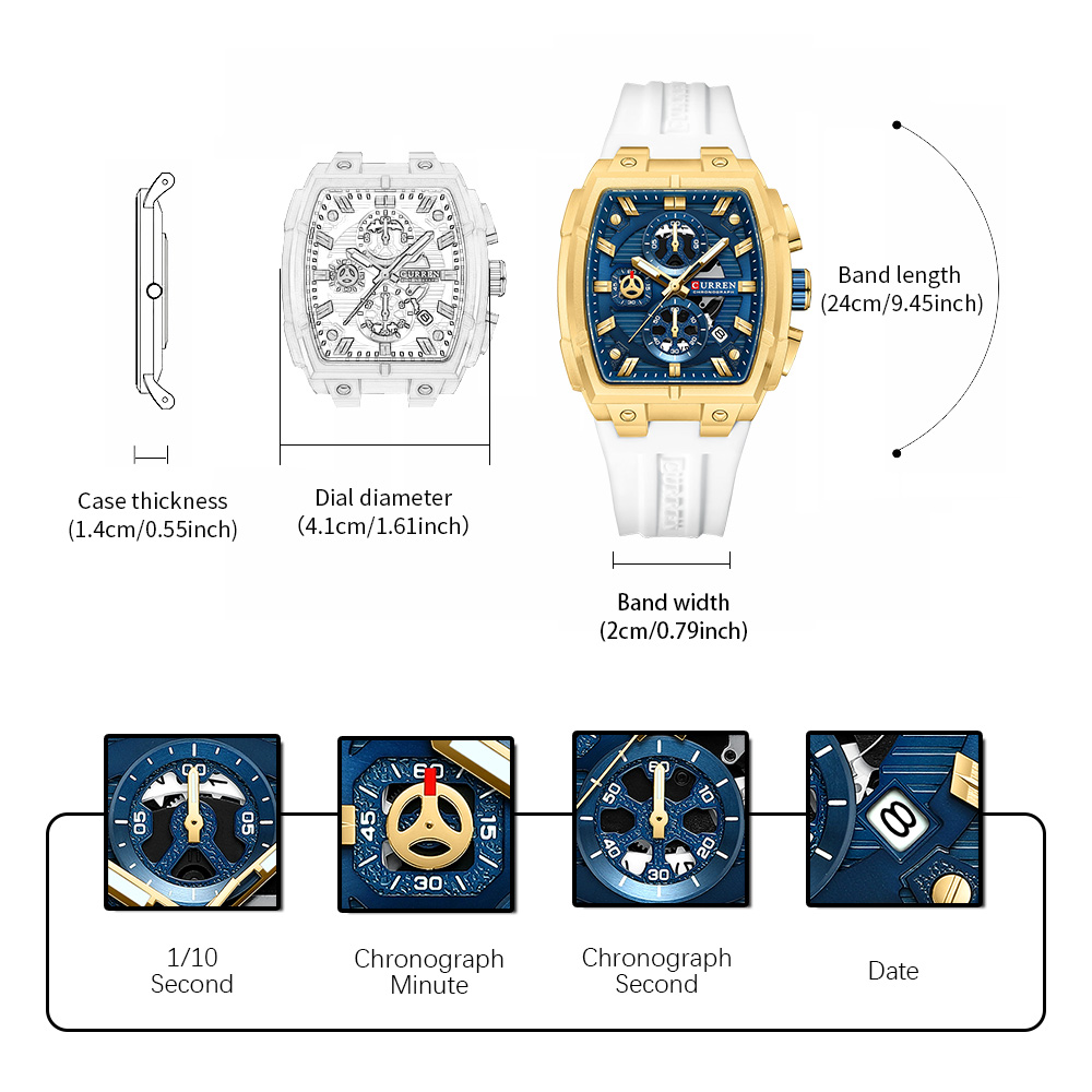 Reloj CURREN de Lujo Vintage p - Luxury Watch Men reseña y precio