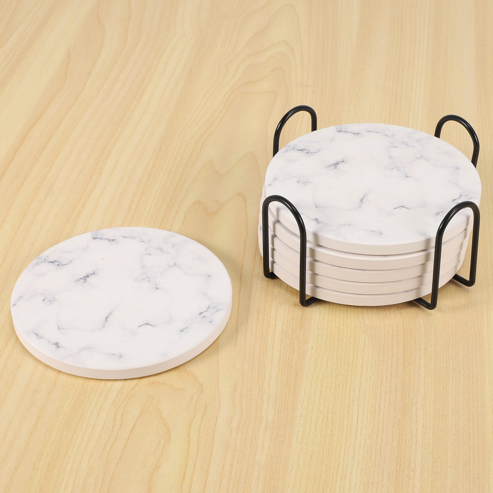 ABAH-Juego de posavasos absorb - Marble Coaster Set reseña y precio