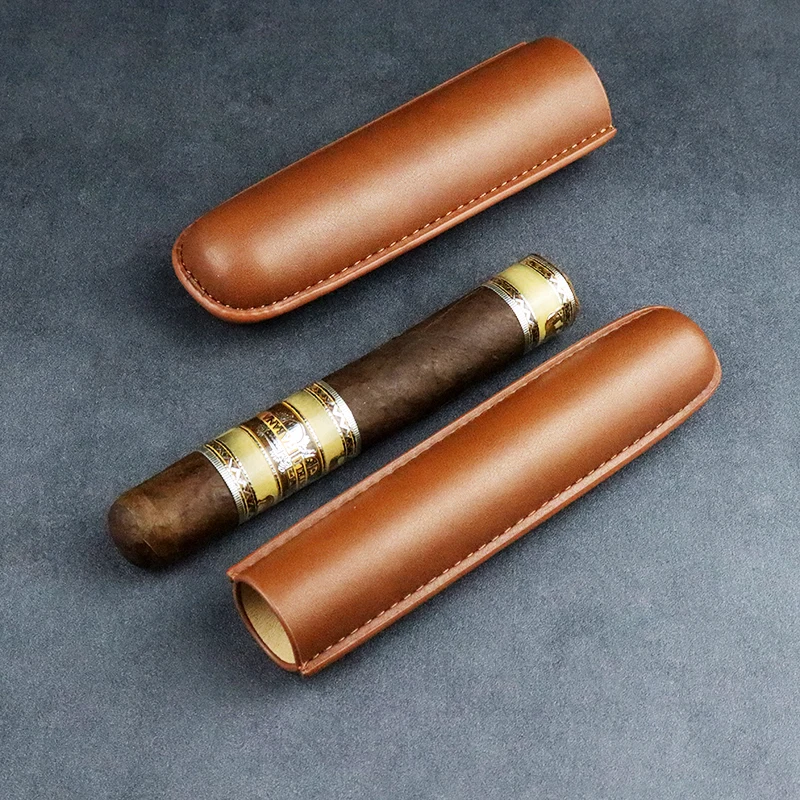 Tubo de cuero para cigarros, H - Premium Cigar Case reseña y precio
