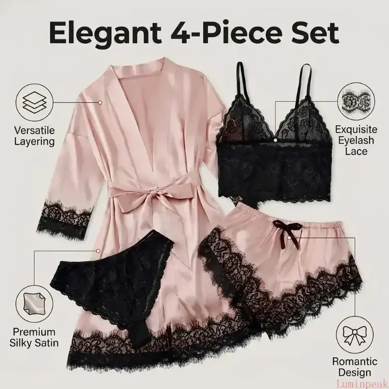 Conjuntos de pijama de satén d - Luxury Gift Set reseña y precio