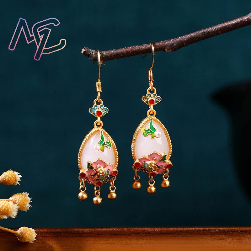 Pendientes de Jade Natural con - Gold Plated Jewelry reseña y precio