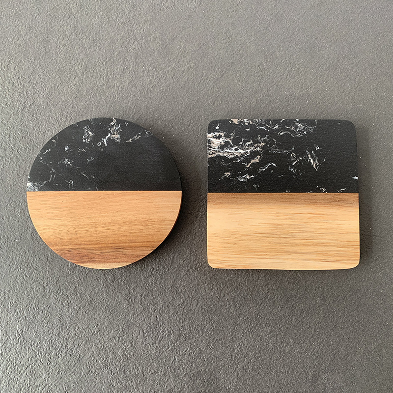 Posavasos de mármol con costur - Marble Coaster Set reseña y precio