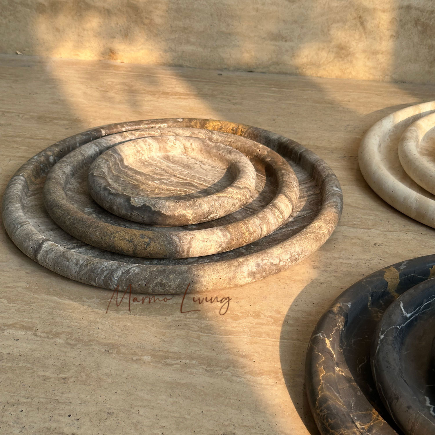 Bandeja de piedra Natural Wabi - Marble Coaster Set reseña y precio