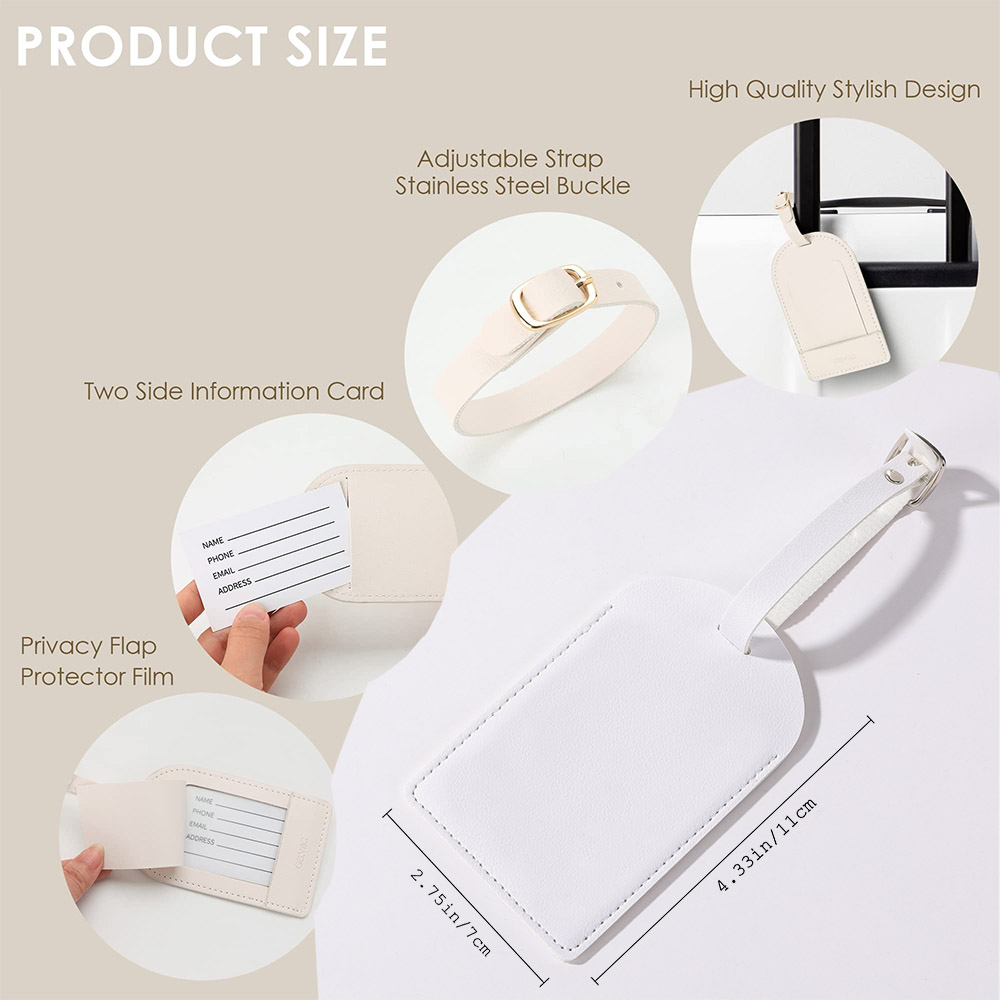 Etiqueta de equipaje de cuero  - Travel Luggage Set reseña y precio