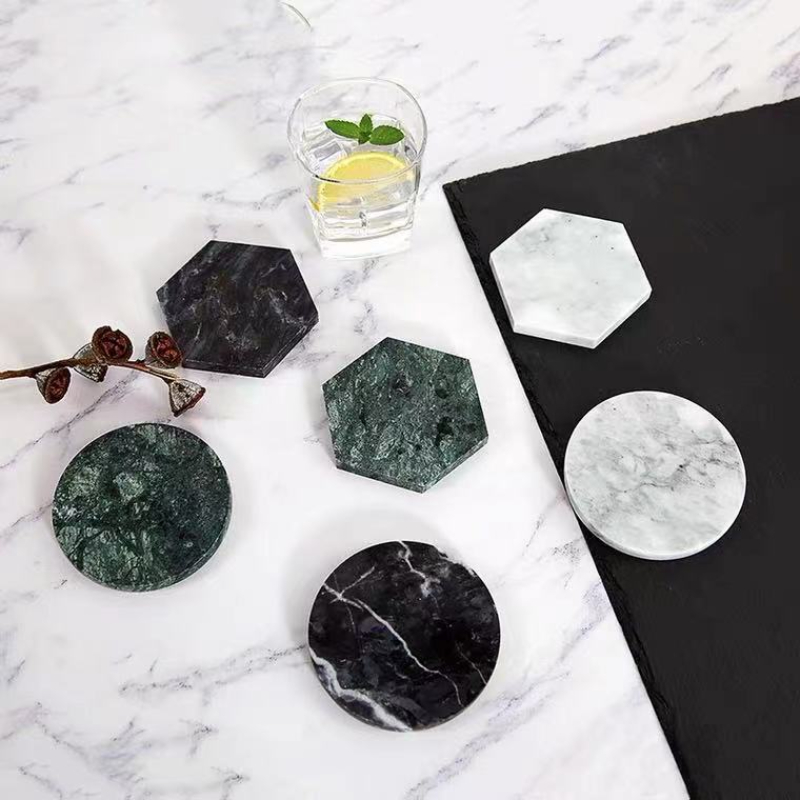 Posavasos de mármol Natural, p - Marble Coaster Set reseña y precio