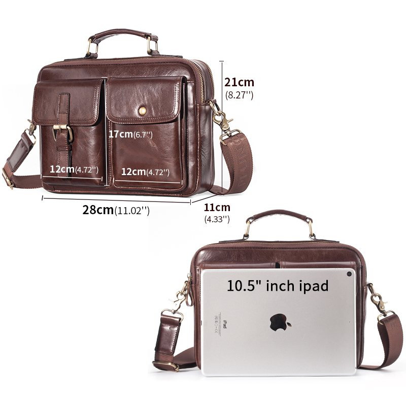 Nuevo bolso bandolera de cuero - Leather Briefcase reseña y precio