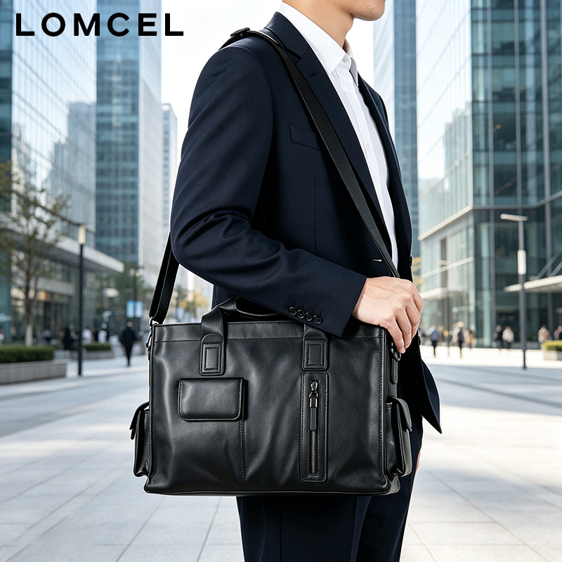 LOMCEL P116: bolso de mano mod - Leather Briefcase reseña y precio