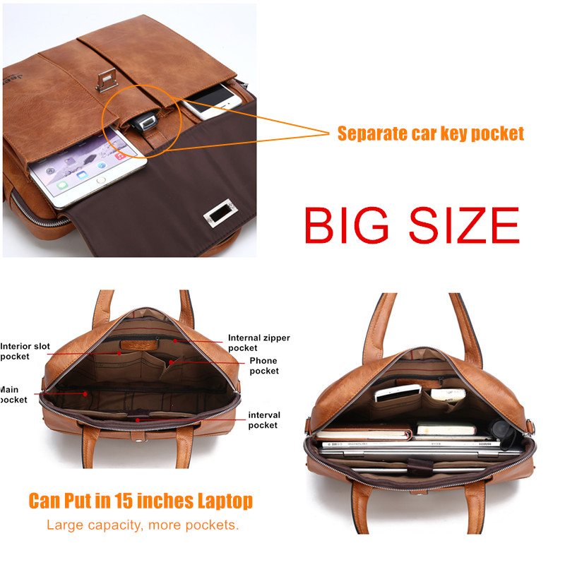 Maletín de Cuero para Hombre J - Leather Briefcase reseña y precio